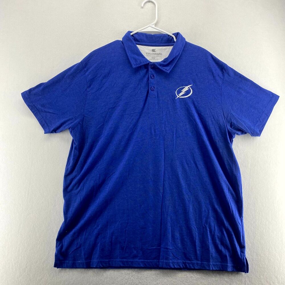 Colosseum Tampa Bay Lightning Embroidered NHL‎ Polo Mens Size XXL